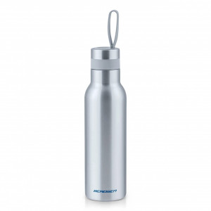 Termos din otel inoxidabil, 500 ml, maner flexibil, Berdsen, Travel Line, BD-787, Gri - Img 1