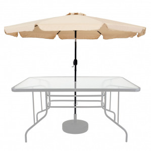 Umbrela Pentru Terasa/Gradina Pliabila, Inclinabila, Diametru 300 cm, Modern Home, Beige - Img 2