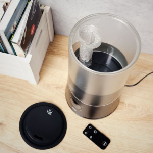 Umidificator de aer Eldom, NU10, cu 3 niveluri de intensitate, 2 moduri de operare, higrostat, temporizator, higrometru, ionizare, panou tactil, rezervor 3,2L, pentru camera de 35 m2, - Img 3