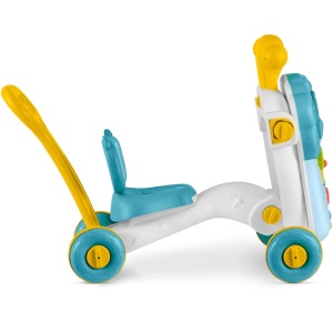 Antemergator interactiv cu 4 roti, transformabil in Masuta interactiva pentru activitati, cu panou de jucarii, sunete cu reglarea volumului, Ricokids 4in1 Albastra/Verde - Img 8