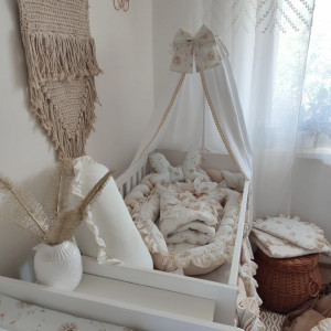 Babynest pentru copii, 95 x 60 cm, Koell, Premium, Papadii, cu Saltea suplimentara - Img 4