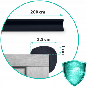 Banda De Spuma Pentru Protectie Mobilier, Autoadeziva, Pentru Siguranta Copiilor, Ricokids, 2 metri, Neagra - Img 2