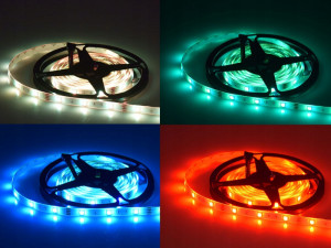 Banda LED colorata audoadeziva, Jokomisiada SMD, 5 metri, Multicolor, cu telecomanda - Img 7