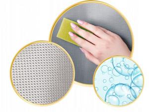Bariera de siguranta, Nukido, ajustabila, cu sistem de rulare, 140 x 82.5 cm, ABS, PVC, Gri - Img 6