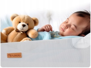 Bariera de siguranta pentru pat, Nukido, Bed Rail, 150 x 44 x 41 cm, Gri, 722600 - Img 2