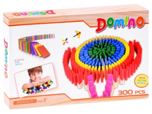 Blocuri DOMINO din lemn, colorate, 300 bucati, ZA3861 - Img 4