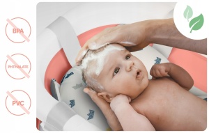 Cadita pliabila pentru bebelusi, cu Termometru digital, Perna Reductoare, Ricokids, 728701, Roz - Img 2