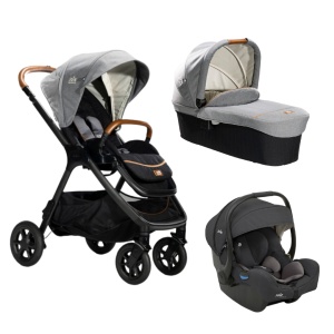 Carucior pentru copii multifunctional 3 in 1 Joie Finiti Signature Carbon/Shale (Carucior Finiti Carbon + Landou Ramble XL Carbon+ scoica i-Gemm Shale) - Img 1