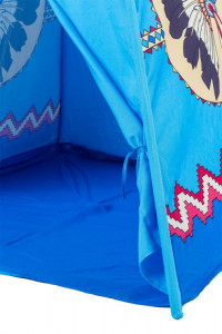 Cort tip indian pentru copii, EcoToys, Wigwam, 120 x 120 x 150 cm, Albastru - Img 4