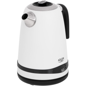 Fierbator electric, Capacitate 1,7 L, Fara BPA, Control al temperaturii, Otel inoxidabil, 2200 W, Fara fir, Adler, Ad 1295, Alb - Img 2