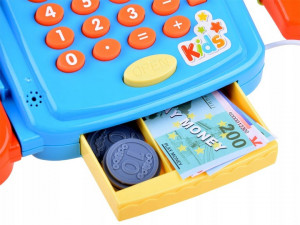 Jucarie educativa, Casa de marcat, cu aparat de scanat, cantar, calculator functional, butoane si sunete, Jokomisiada, ZA3851 NI - Img 2