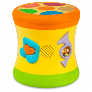 Jucarie educativa muzicala pentru copii, Ricokids, Toba, reglare 2 moduri volum, sunete, lumini, 5 moduri de invatare - Img 3