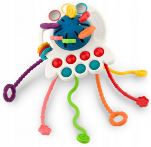 Jucarie senzoriala pentru copii, Caracatita, compacta, ergonomica, cu proeminente, Ricokids, RK-750 - Img 6