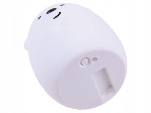 Lampa de veghe din silicon, pentru camera copilului, cu 9 lumini colorate, Ursulet, Alb - Img 5