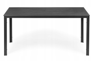 Masa de Gradina, 6 persoane, 156 X 78 cm, otel vopsit cu pulbere, imita lemnul, Modern Home, Gri - Img 1