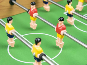Masa de joc portabila, Foosball, 18 jucatori, 6 ghidaje, 2 bile, tabela de marcaj, Neo-Sport, NS-435 - Img 6