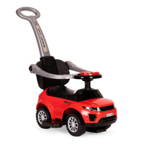 Masinuta de Impins 3 in 1, cu maner, Culoare Rosie