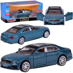 Masinuta metalica de colectie, pentru copii, Bentley Flying Spur Hybrid , 1:38, cu sunete, lumini, Albastra, ZA5052