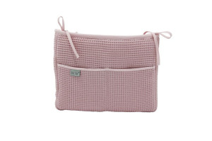 Organizator pentru pătuț copii Tiny Star Rosy, 25×40 cm, bumbac 100%, 3 buzunare