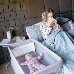 Patut Pliant 2 in 1 Joie Roomie Glide Foggy Gray - Img 13