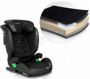 Scaun auto transformabil in inaltator pentru copii, inclinare reglabila, 2 grupe de varsta, 4 - 12 ani, 15-36 kg, inaltime 100 - 150 cm, tetiera reglabila, isofix, ECE R129, Nukido, Louis, Negru - Img 6