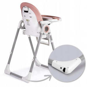 Scaun de masa reglabil, multifunctional, 3in1, pliabil, inaltime reglabila, spatar reglabil, pozitie de somn, tava detasabila, Nukido, Belo, Roz - Img 3