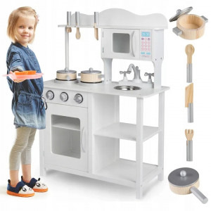 Set Bucatarie din lemn pentru copii, 60 x 30 x 85 cm, Ricokids, RC-835 + Sort Micul Bucatar - Img 7