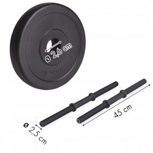 Set Gantere Pentru Exercitii, 30 kg, cu 2 Tije, 16 Greutati, Modern Home, H2X15 - Img 3