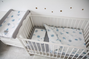 Set Lenjerie de Pat pentru Copii Tiny Star Magic, 2 Piese, Bumbac 100%, Pilotă 135×100 cm + Pernă 40×60 cm - Img 4