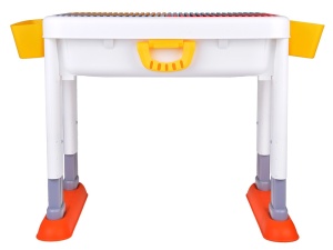 Set masa cu scaun pentru copii, 3in1, cu suprafata de construit, tabla de activitati, picioare reglabile, cuburi de constuit, Feel, ZA5160 - Img 9