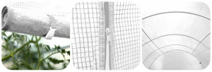 Solar de gradina, tip tunel, 13.5 mp, 300 cm x 450 cm x 200 cm, folie PE 140g/m² cu filtru UV4, 8 ferestre, snur 100 m, Plonos, Alb - Img 5