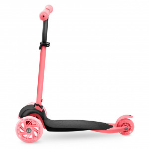 Trotineta de echilibru pentru copii, Ricokids, Loco, cu 3 roti, lumini LED, pliabila, ghidon reglabil, pana la 25 kg, Roz, 765108 - Img 3