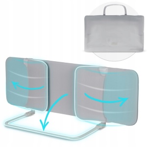 Bariera de siguranta pentru pat, Nukido, Bed Rail, 150 x 44 x 41 cm, Gri, 722600 - Img 3