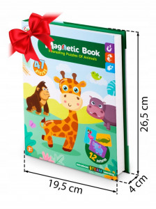 Carte magnetica, cu 47 de elemente spatiale, carduri cu 2 fete, Ricokids, RK-770, Animale - Img 8