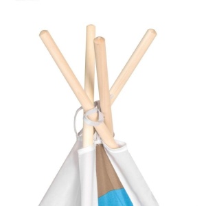 Cort tip indian pentru copii, EcoToys, Wigwam, 120 x 120 x 150 cm, Alb - Img 5