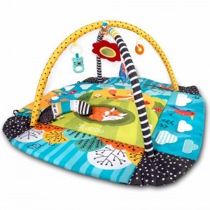 Covoras educational pentru copii, interactiv, multifunctional, cu oglinda, 110 x 100 cm, Ricokids, Povestea Vulpii Lisek - Img 7