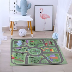 Covoras Mare Din Spuma Pentru Copii, 90,5 x 90,5 cm, Oras, 21 bucati, EcoToys, ECOEVA021 - Img 2
