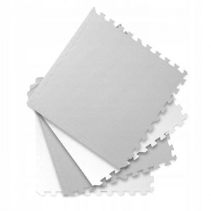 Covoras puzzle din spuma pentru copii, 120x120cm, 4 piese, Ricokids, 7480, Alb si Gri - Img 8