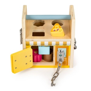 Cub Educativ Pentru Copii, Din Lemn, Sortare De Blocuri, EcoToys - Img 6