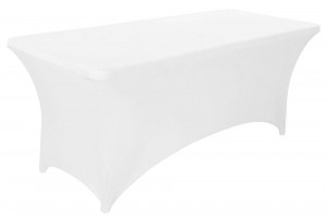 Fata de masa elastica universala, Modern Home, poliester/spandex, 180x76x74 cm, Alba - Img 7
