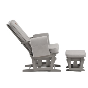 Fotoliu reglabil pentru alaptare, cu suport de picioare inclus, ONINO Calm.Me Classic, Pearl Gray - Img 2