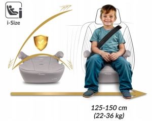 Inaltator auto pentru copii, cu isofix, Nukido, Louis, i-Size, 125 - 150 cm, 710202, Bej - Img 7