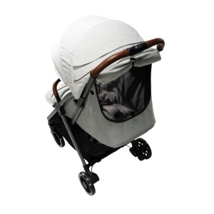Joie - Carucior pentru copii ultracompact 3 in 1 Parcel Oyster / i-Snug Shale ( Carucior Parcel Oyster + Landou Ramble XL Oyster + Scoica auto i-Snug cu tetiera reglabila, nastere - 75 cm, Shale) - Img 4