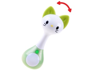 Jucarie zornaitoare pentru copii, cu sunete si lumini, din plastic/silicon, Hola, Pisica, Z03087 F - Img 2