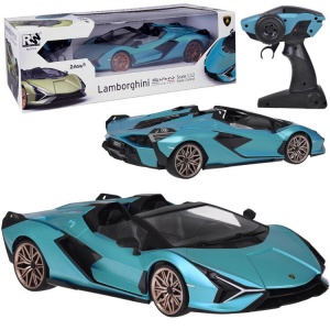 Masinuta cu telecomanda Lamborghini Sian, cu licenta, scara 1:12, cu lumini, 24 cm, Jokomisiada, RC0659 NI