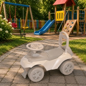 Masinuta de impins MyKids Music 0142/01eco Beige-Brown - Img 2