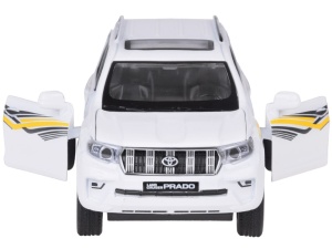 Masinuta metalica de colectie, pentru copii, Toyota Land Cruiser Prado Suv, 1:32, cu sunete, lumini, Alba, ZA5056 - Img 4