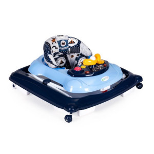 Premergator interactiv pentru copii, Ecotoys, 2 in 1, impingator educativ, Albastru - Img 3