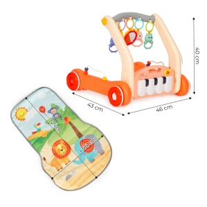 Premergator interactiv pentru copii, Ecotoys, 2 in 1, Premergator Cu Pian+Covoras, HE0638 - Img 6