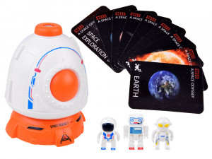 Proiector nava spatiala cu 8 planete, 3 figurine, 9 carti ilustrate, Jokomisiada - Img 5